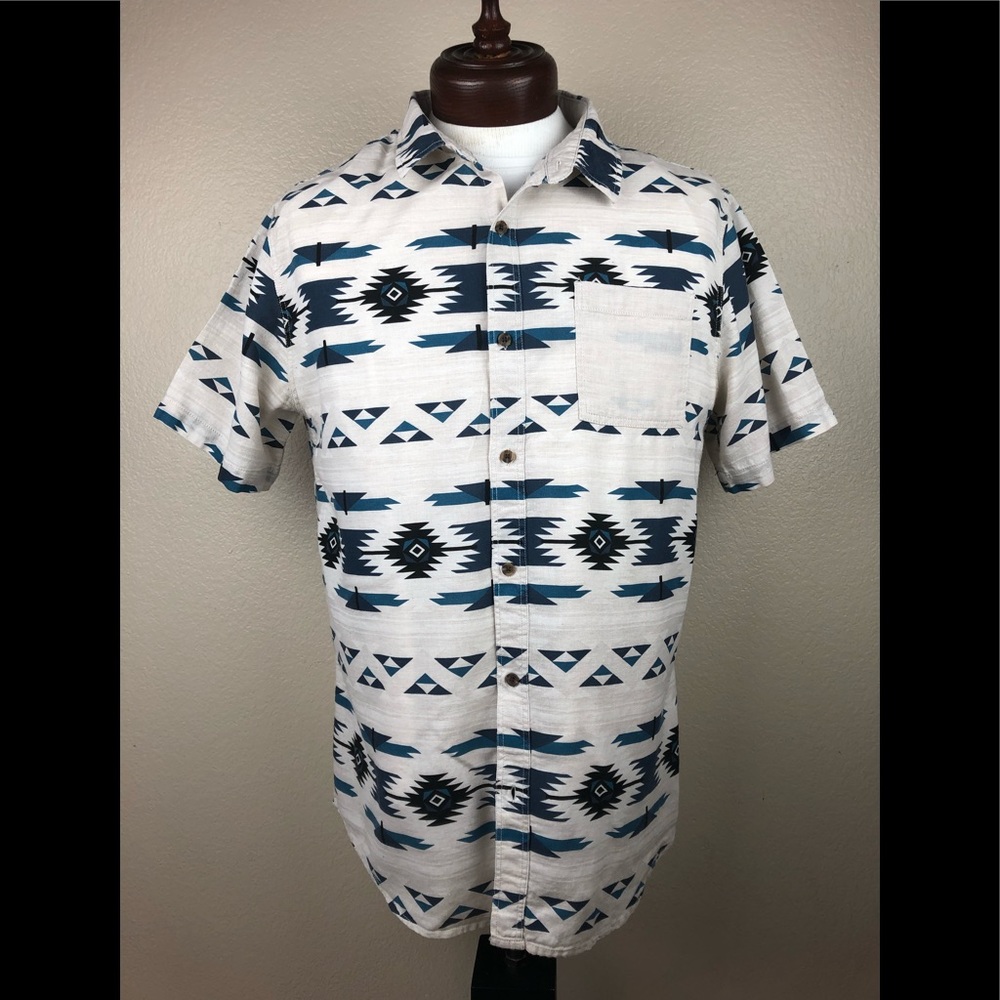 Western print button down men’s xl